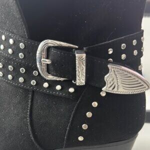 Torrid - Black studded Ankle Boots - 7.5W, 2" heel